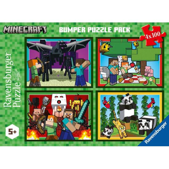 Puzzle Ravensburger Minecraft 4 x 100 pièces