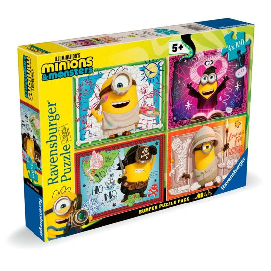 Puzzle Ravensburger Minions III 4 x 100 pièces