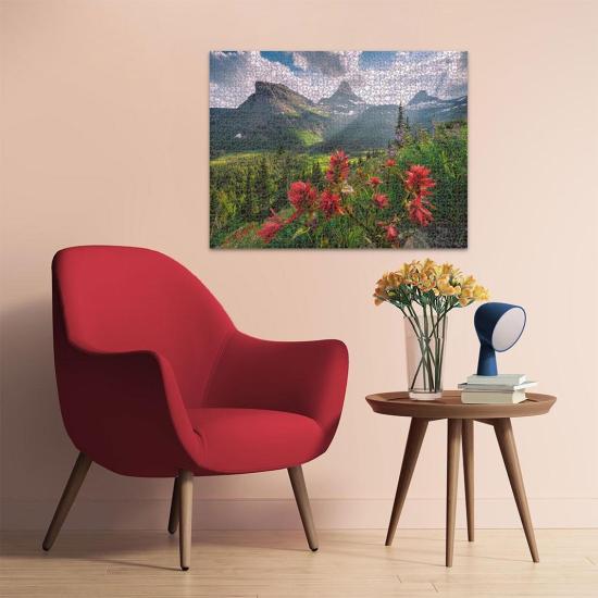 Puzzle Ravensburger Montagnes Vierges de 2000 pièces