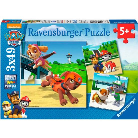 Ravensburger Paw Patrol Puzzle, 3x49 pièces