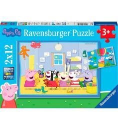 Puzzle Ravensburger Peppa Pig Adventures 2x12 pièces
