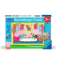 Puzzle Ravensburger Célébration de Peppa Pig 2 x 12 pièces
