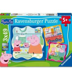 Puzzle Ravensburger Peppa Pig 3x49 pièces