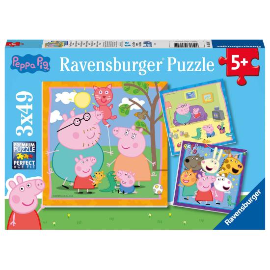 Puzzle Ravensburger Peppa Pig Famille et Amis 3x49 Pzs