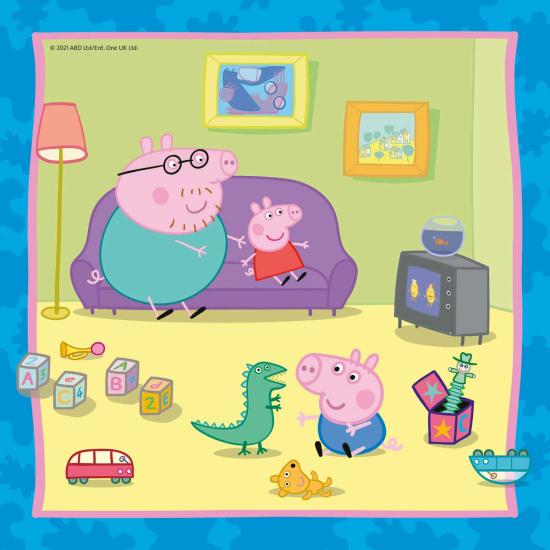 Puzzle Ravensburger Peppa Pig Famille et Amis 3x49 Pzs