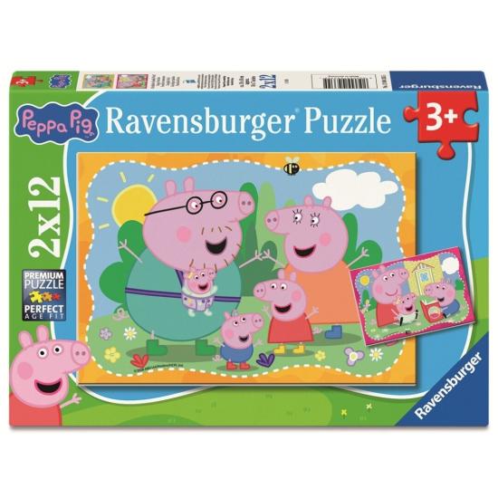 Puzzle Ravensburger Peppa Pig Familles Heureuses 2 x 12 pièces