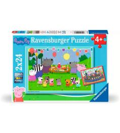 Puzzle Ravensburger Peppa Pig la Fête 2x24 pièces