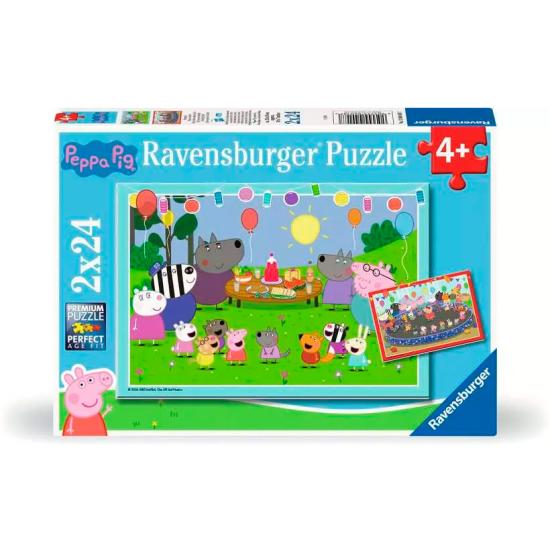 Puzzle Ravensburger Peppa Pig la Fête 2x24 pièces