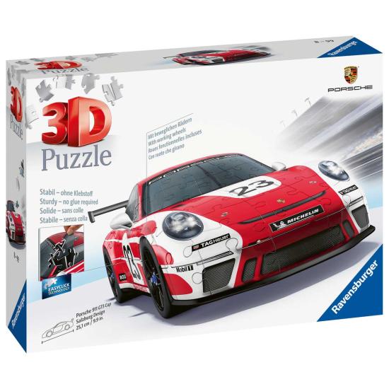 Puzzle Ravensburger Porsche 911 GT3 Cup Salzbourg 3D 108 pcs Puzzle Ravensburger Porsche 911 GT3 Cup Salzbourg 3D 108 pcs