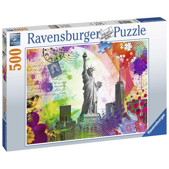Puzzle carte postale Ravensburger New York 500 pièces Puzzle carte postale Ravensburger New York 500 pièces