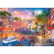 Puzzle Ravensburger Coucher de soleil sur Amsterdam 1000 Pcs