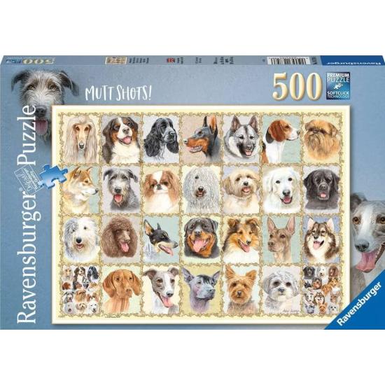 Puzzle Ravensburger Portraits de chiens 500 pièces Puzzle Ravensburger Portraits de chiens 500 pièces