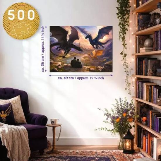 Puzzle Ravensburger Romantasy, Fourth Wing 500 Pièces