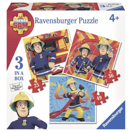Puzzle Ravensburger Sam le pompier progressif 25+36+49