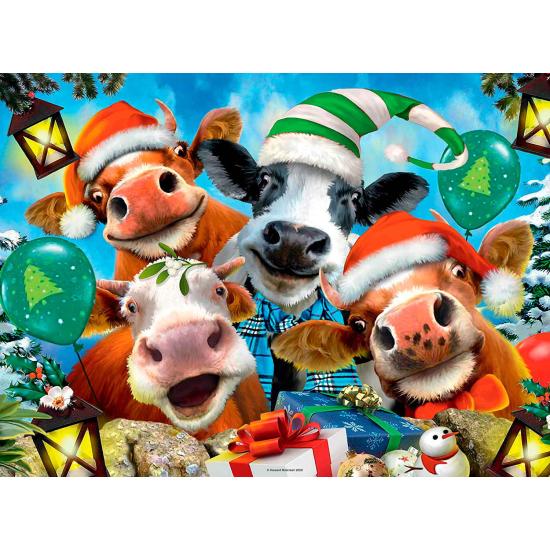 Ravensburger Joyeux Noël Vache Selfie Puzzle 500 pièces