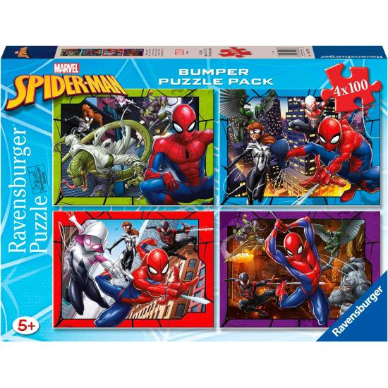 Puzzle Ravensburger Spiderman 4 x 100 pièces Puzzle Ravensburger Spiderman 4 x 100 pièces