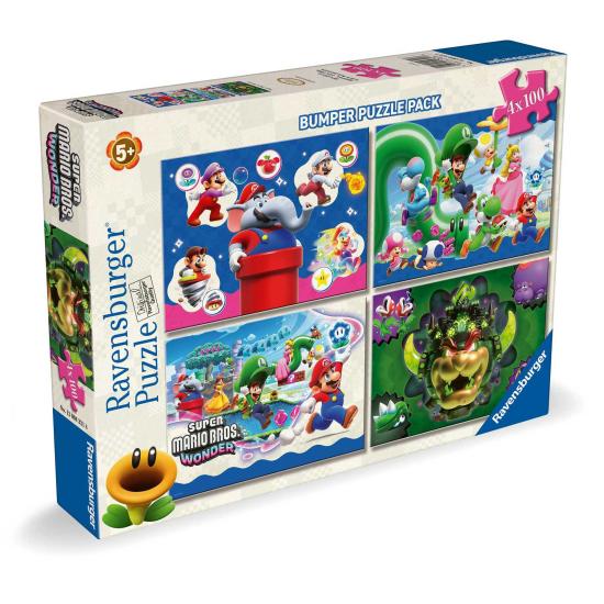 Puzzle Ravensburger Super Mario Bros Wonder 4 x 100 pièces