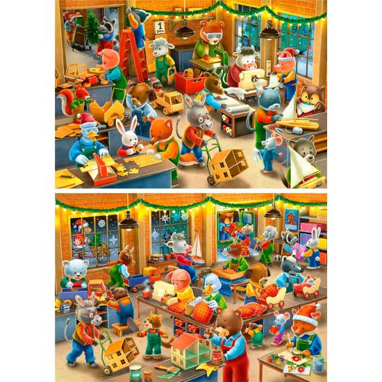 Puzzle Ravensburger Boutique de Noël 2x12 pièces