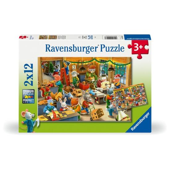 Puzzle Ravensburger Boutique de Noël 2x12 pièces