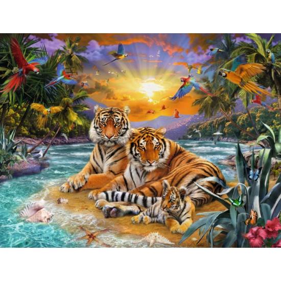 Ravensburger Tigers au coucher du soleil Puzzle 2000 pièces