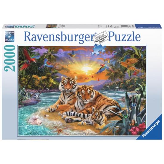 Ravensburger Tigers au coucher du soleil Puzzle 2000 pièces