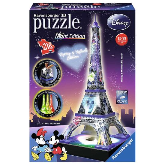 Puzzle Ravensburger Tour Eiffel Disney Night Edition 3D 3D 216
