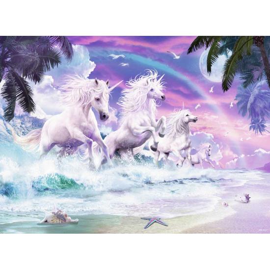 Ravensburger Puzzle Licornes sur la plage XXL 150 pièces
