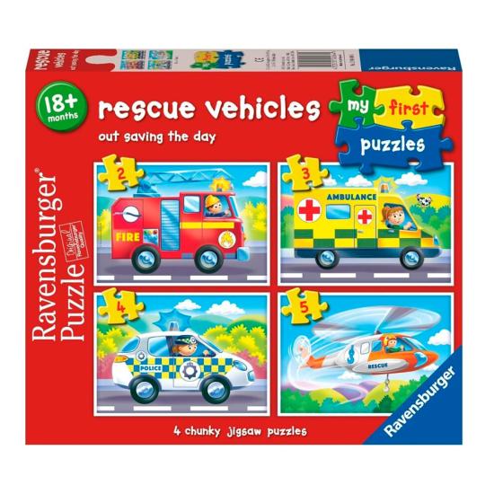 Puzzle Ravensburger progressif des véhicules de sauvetage 2+3+4+ Puzzle Ravensburger progressif des véhicules de sauvetage 2+3+4+