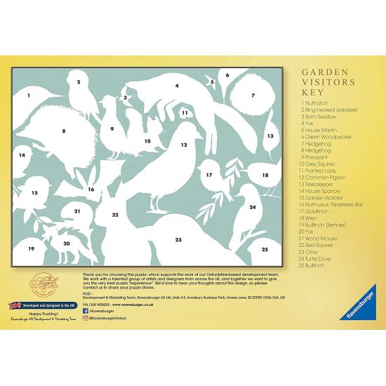 Puzzle de 500 pièces pour les visiteurs du jardin de Ravensburge