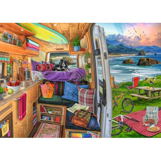 Puzzle Ravensburger Vues depuis le camping-car XXL 500 pièces