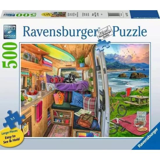 Puzzle Ravensburger Vues depuis le camping-car XXL 500 pièces