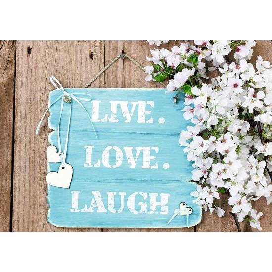 Ravensburger Puzzle Live, Love and Smile Effet bois 1200 pièces Ravensburger Puzzle Live, Love and Smile Effet bois 1200 pièces