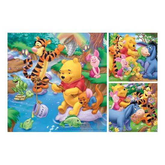 Puzzle Ravensburger Winnie l'Ourson Pêche 3 x 49 pièces
