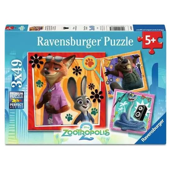 Ravensburger Puzzle Zootopia 2 - 3x49 pièces