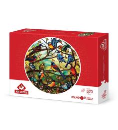 Puzzle Art Puzzle Chœur De La Forêt Vitrail 570 Pièces