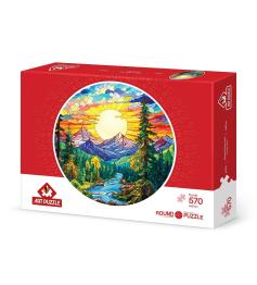 Puzzle Art Puzzle Alpes En Vitrail 570 Pièces