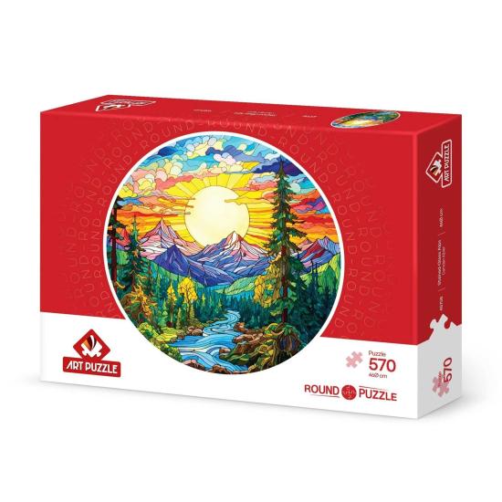 Puzzle Art Puzzle Alpes En Vitrail 570 Pièces