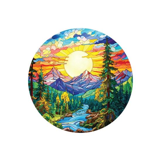 Puzzle Art Puzzle Alpes En Vitrail 570 Pièces