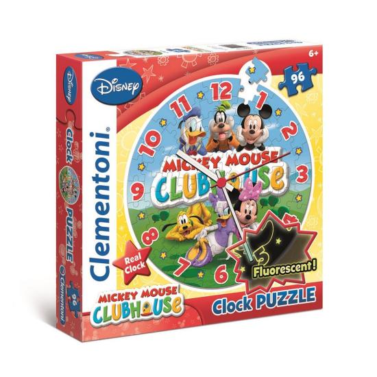 Clementoni Horloge Puzzle Maison de Mikey Mouse 96 pièces