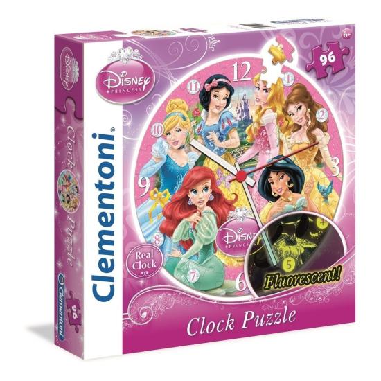 Clementoni Disney Princess Horloge Puzzle 96 pièces