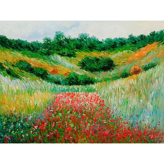 Puzzle Ricordi Champ de coquelicots près de Giverny 2000 pièces