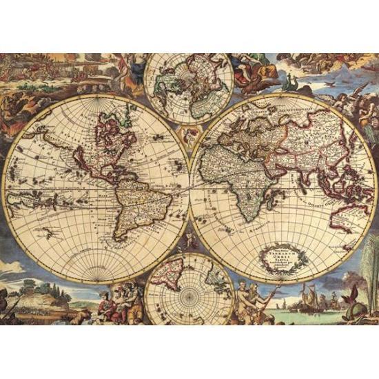 Puzzle Ricordi Ancienne carte du monde 1000 pièces