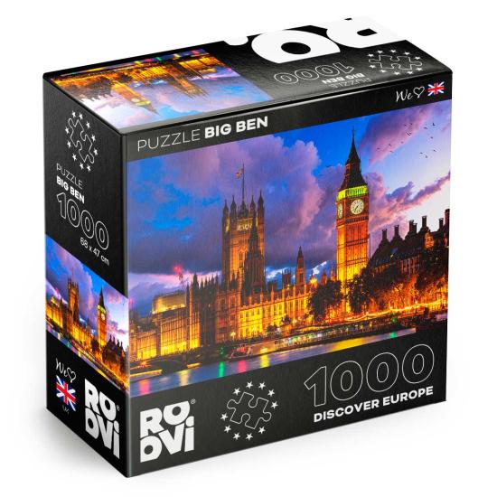 Puzzle Roovi Big Ben, Londres, Royaume-Uni de 1000 Pièces Puzzle Roovi Big Ben, Londres, Royaume-Uni de 1000 Pièces