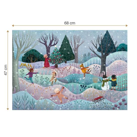 Puzzle Roovi Forêt Magique, Hiver de 1000 Pièces Puzzle Roovi Forêt Magique, Hiver de 1000 Pièces