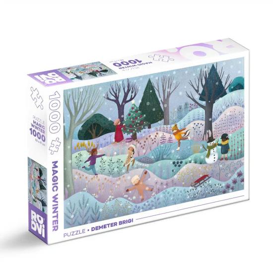 Puzzle Roovi Forêt Magique, Hiver de 1000 Pièces Puzzle Roovi Forêt Magique, Hiver de 1000 Pièces