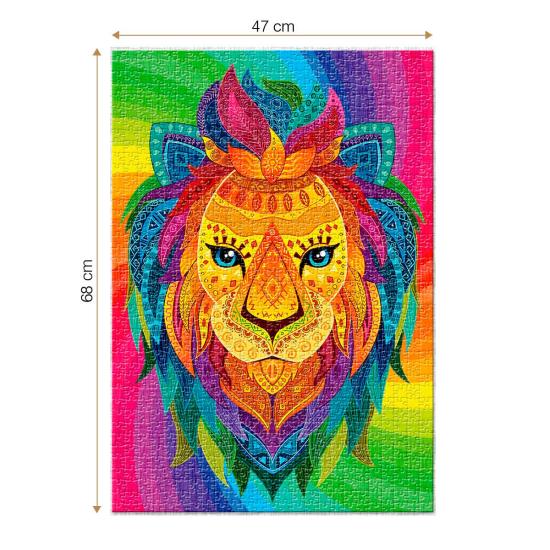Puzzle Roovi Lion Abstrait de 1000 Pièces Puzzle Roovi Lion Abstrait de 1000 Pièces
