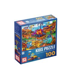 Puzzle Roovi Véhicules de Chantier de 100 Pièces