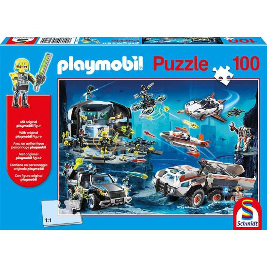 Puzzle Schmidt Agents Spéciaux de Playmobil 100 Pièces