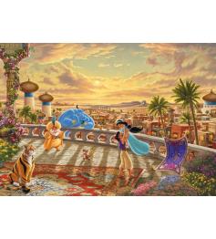 Puzzle Schmidt Aladdin et Jasmine dansant au Soleil 1000 pièces