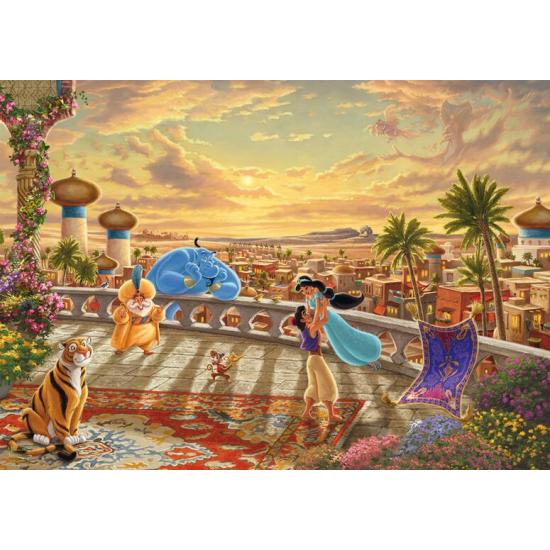 Puzzle Schmidt Aladdin et Jasmine dansant au Soleil 1000 pièces